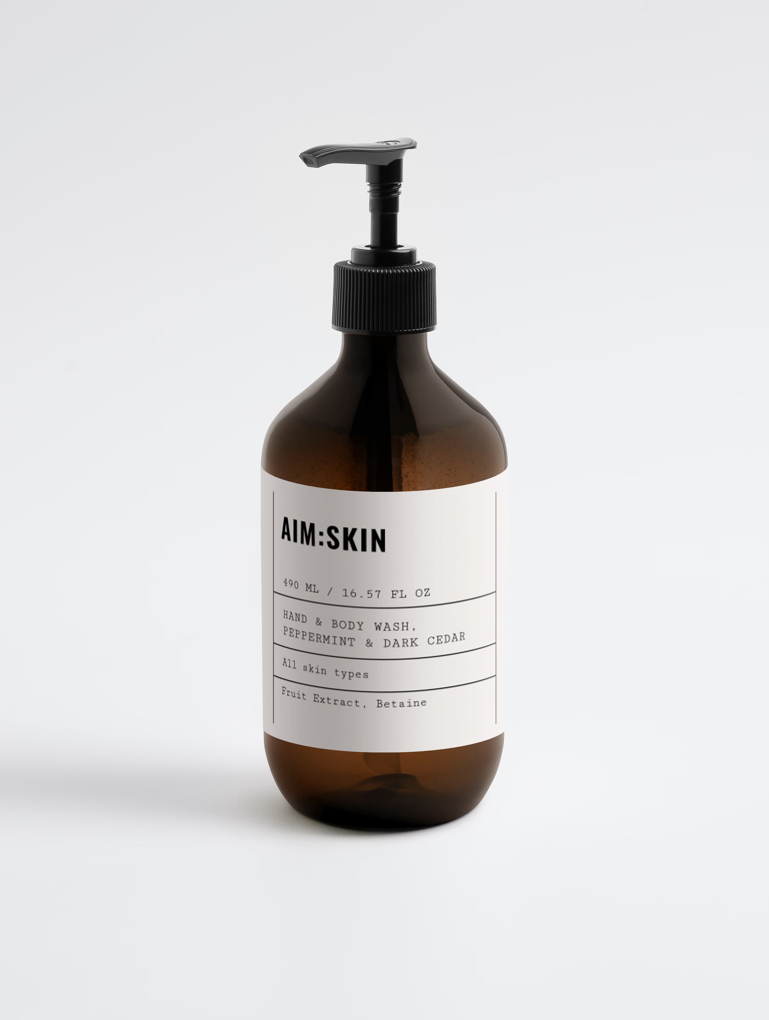 Hand & Body Wash, Peppermint & Dark Cedar